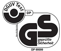 GS-Zeichen und DGUV Test-Zeichen können auch kombiniert dargestellt werden 