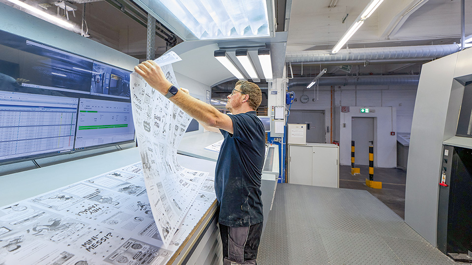 Der gesamte Druckprozess und die Druckerzeugnisse werden intensiv kontrolliert.