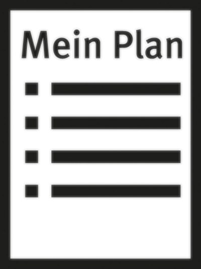 Seitensymbol, beschriftet mit: Mein Plan