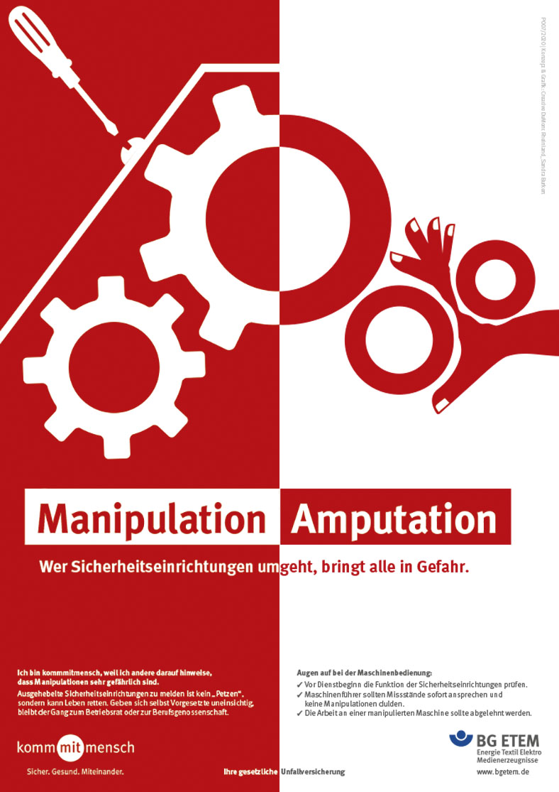 Plakatkampagne 2020, Motiv Manipulation – Amputation.