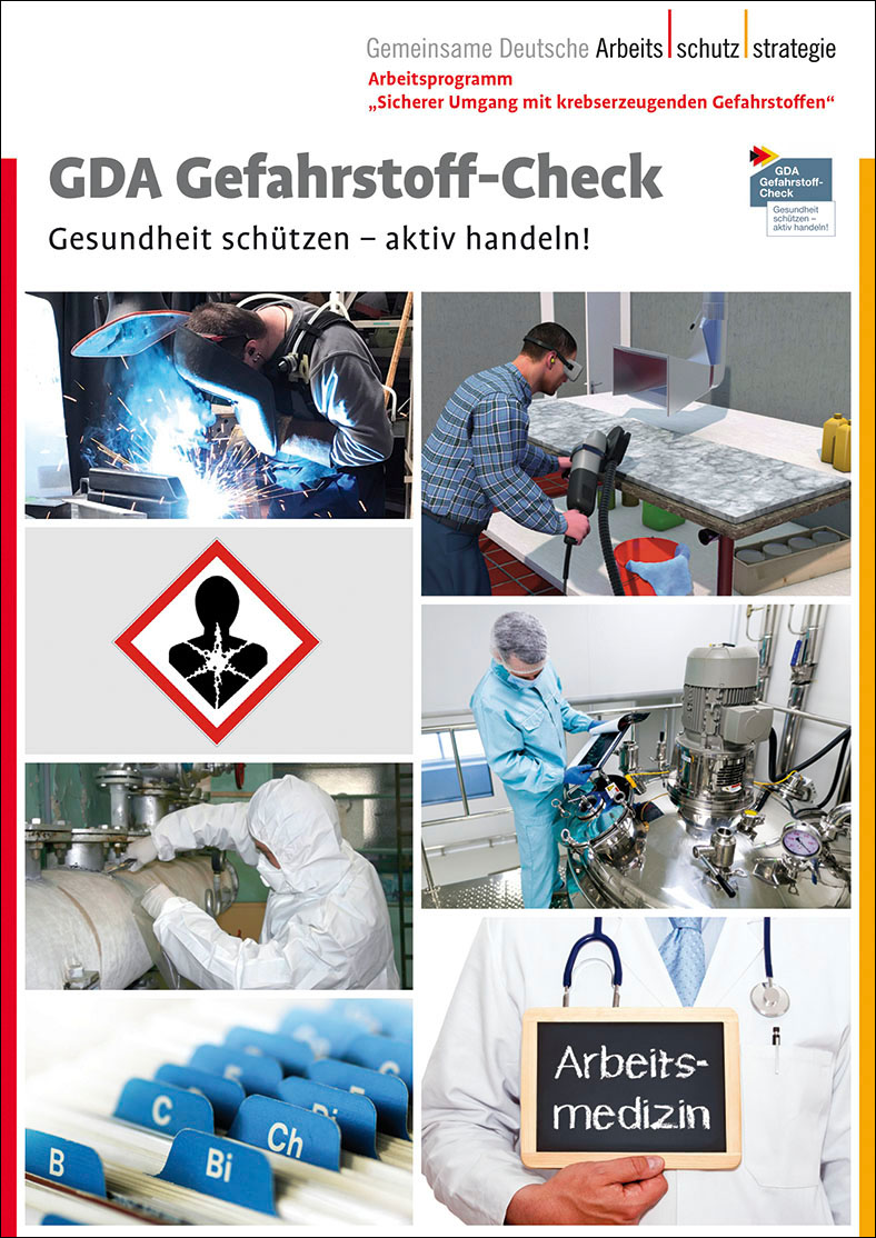 Cover der Broschüre GDA-Gefahrstoff-Check