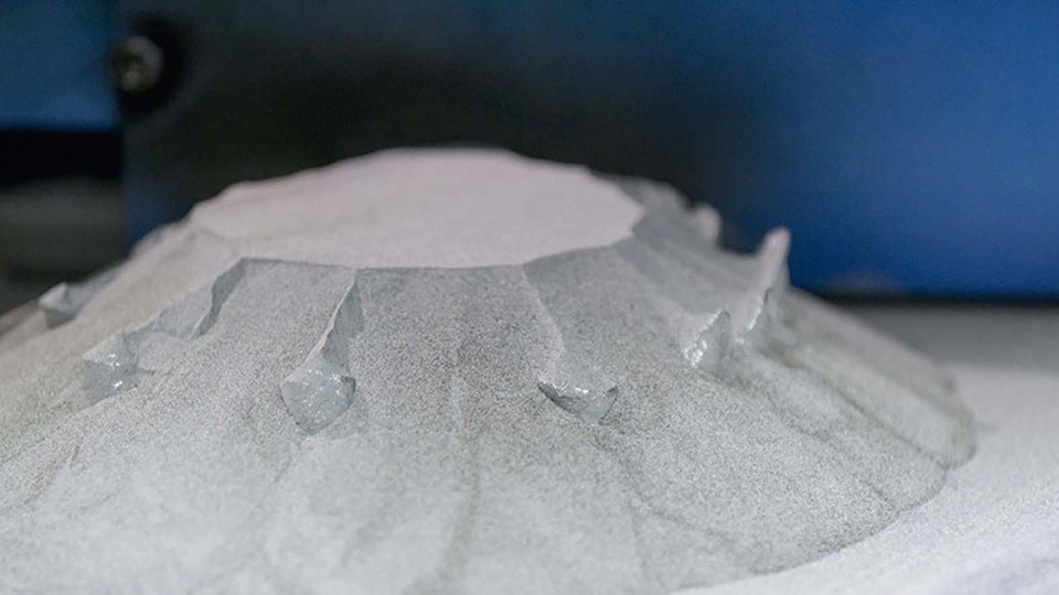 Ein Haufen aus Metallpulver