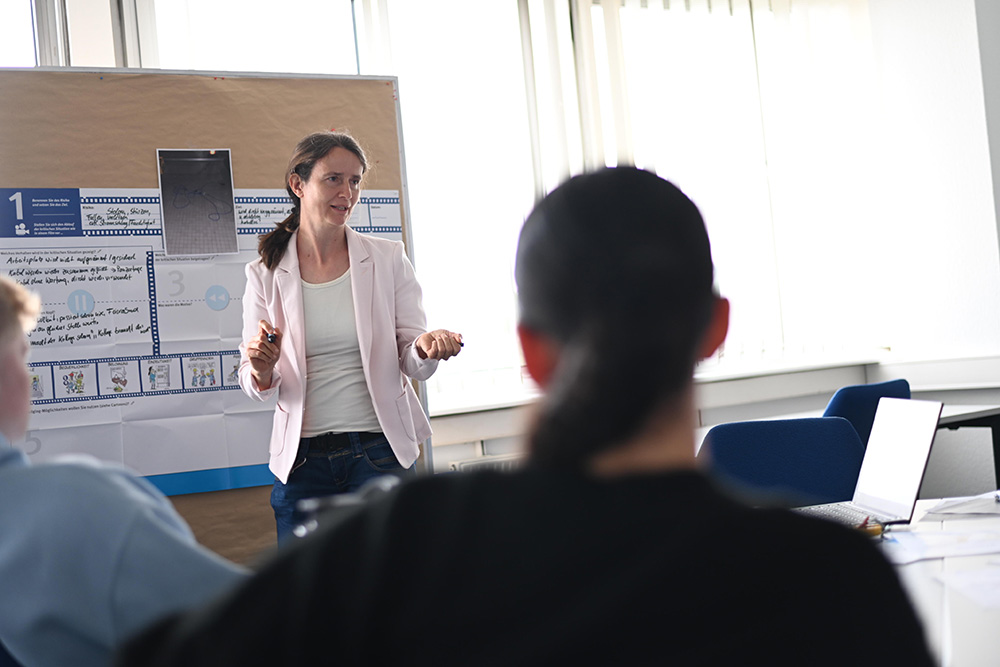 Workshop Nudging 09: Arbeitspsychologin Dr. Gericke im Vortrag